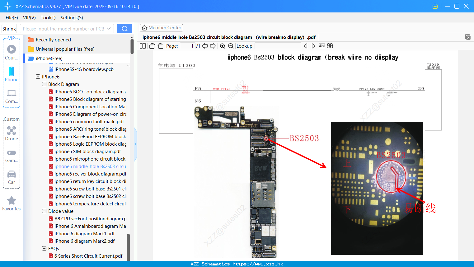 Iphone6 Middle_hole Bs2503 Circuit Block Diagram Wire Breakno Display